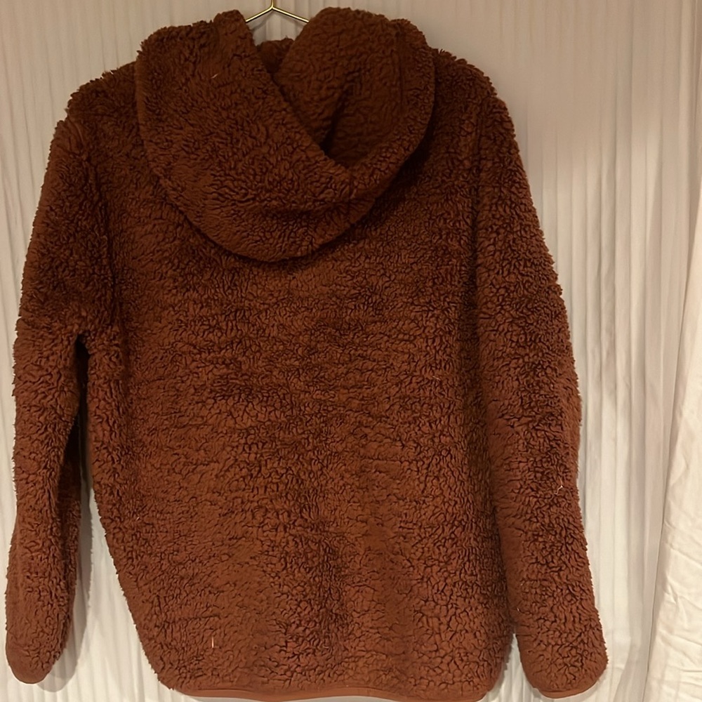 Volcom, Brown Fluffy Zip Up Jacket - image 4